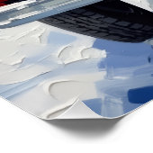 Australian Kelpie Christmas Red Truck Holiday ポスター (コーナー)