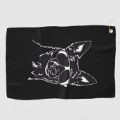Australian Kelpie cool dog sunglasses Classic T-Sh ゴルフタオル (横)