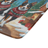 Australian Kelpie Dogs Christmas Snow Holiday カッティングボード (角)