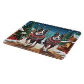 Australian Kelpie Dogs Christmas Snow Holiday カッティングボード (角)