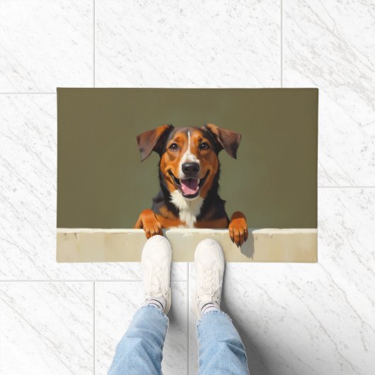 Australian Kelpie Doormat Art ドアマット (室内)