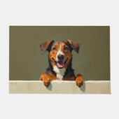 Australian Kelpie Doormat Art ドアマット (正面)