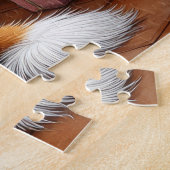 Australian Kelpie Fireplace with Christmas Lights ジグソーパズル (側面)