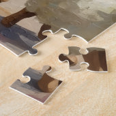 Australian Kelpie Herding Christmas Art ジグソーパズル (側面)