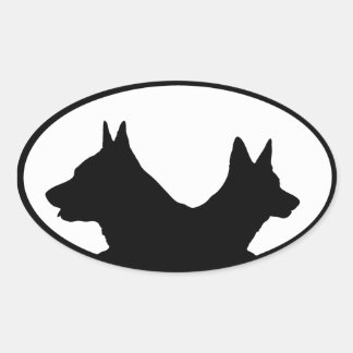 Australian Kelpie Sticker 楕円形シール