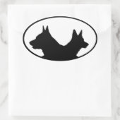 Australian Kelpie Sticker 楕円形シール (バッグ)