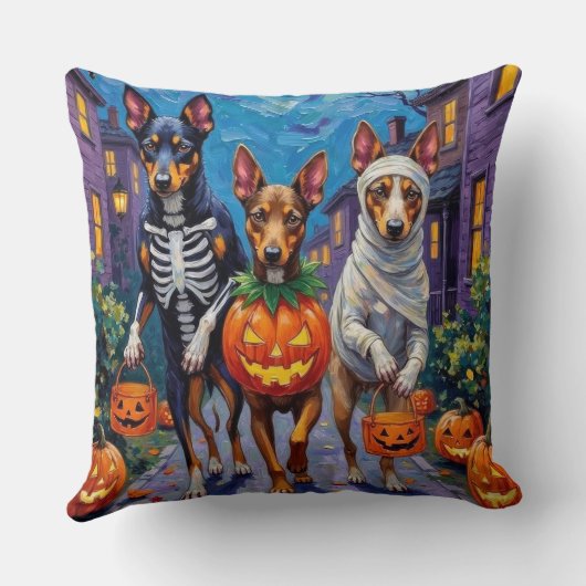 Australian Kelpie Trick-or-Treating Halloween クッション (裏面)