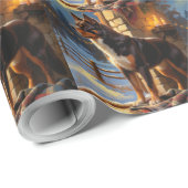 Australian Kelpie With Christmas Lights Holiday ラッピングペーパー (ロールコーナー)