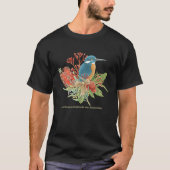 Australian Kingfisher and Wildflowers Tシャツ (正面)