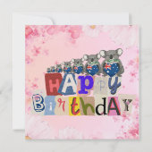 Australian Koala Happy Birthday Card カード (裏面)