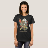 Australian Kookaburra and Wildflowers Tシャツ (正面フル)
