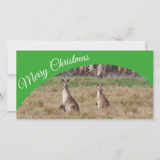 Australian Merry Christmasフォトカード シーズンカード (正面)