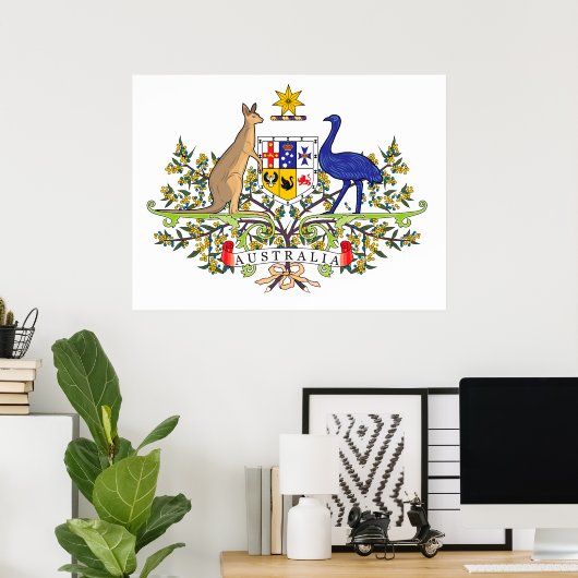 Australian national emblem ポスター (ホームオフィス)