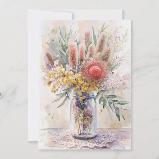 Australian Native Florals, Birthdays, サンキューカード (正面)