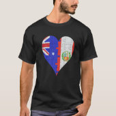 Australian Peruvian Flag Heart Tシャツ (正面)