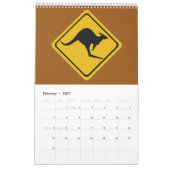 Australian road signs 2026 カレンダー (2月 2027)