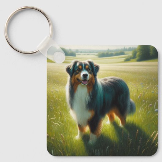 Australian Shepherd キーホルダー (正面)