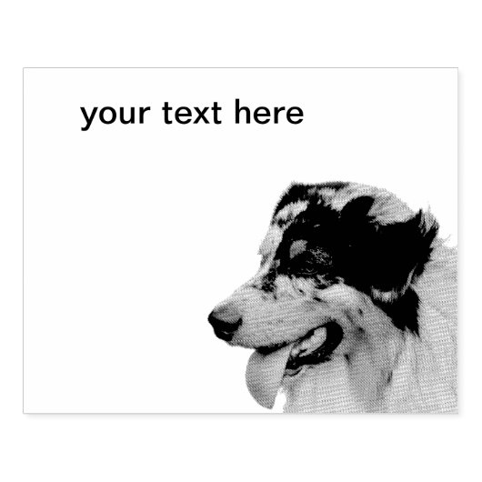 Australian Shepherd ラバースタンプ (インプリント)