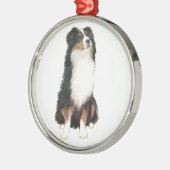 AUSTRALIAN SHEPHERD (A) – トリカラー メタルオーナメント (左)