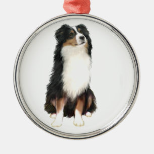 AUSTRALIAN SHEPHERD (A) – トリカラー メタルオーナメント