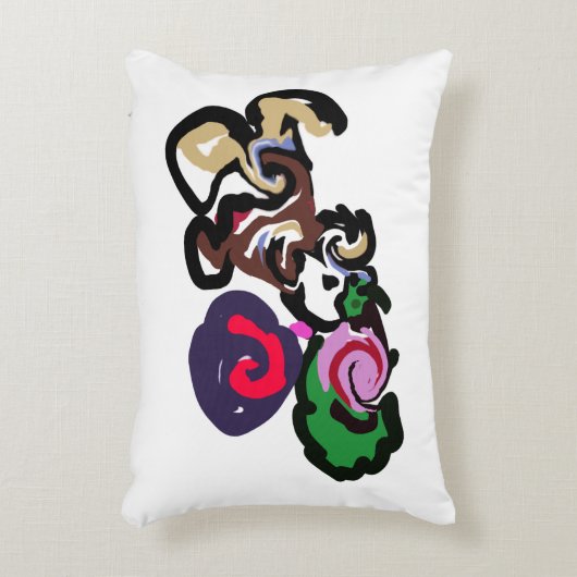 Australian shepherd and roses joy アクセントクッション (正面(垂直))