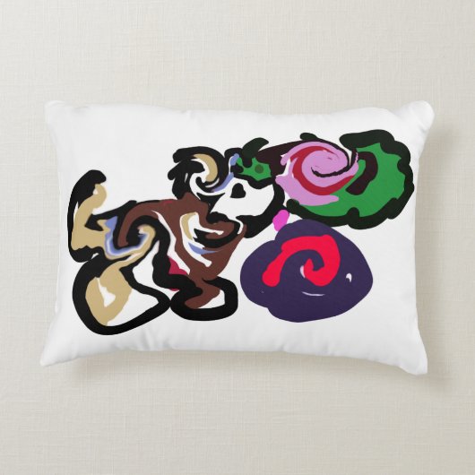 Australian shepherd and roses joy アクセントクッション (裏面)