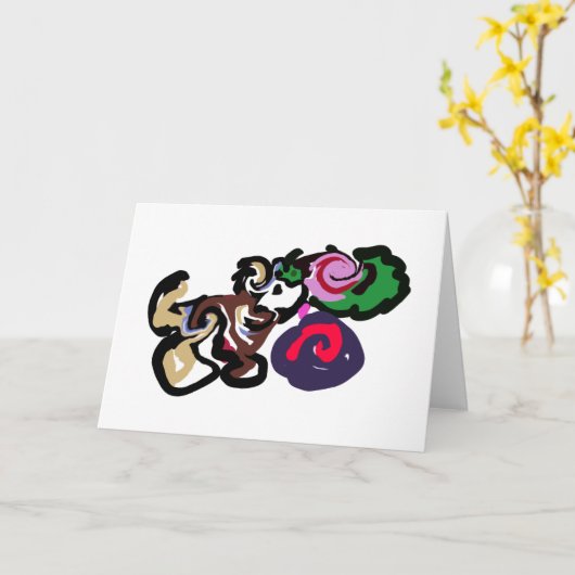 Australian shepherd and roses joy カード (黄色い花)