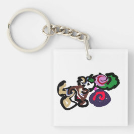 Australian shepherd and roses joy キーホルダー