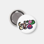 Australian shepherd and roses joy マグネット (正面/裏面)