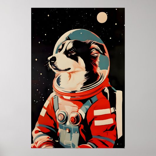 Australian Shepherd Astronaut Poster, Australian ポスター (正面)