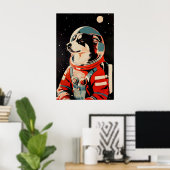 Australian Shepherd Astronaut Poster, Australian ポスター (ホームオフィス)