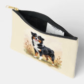 Australian Shepherd Black Tricolor Aussie Dog アクセサリーポーチ (見開き)