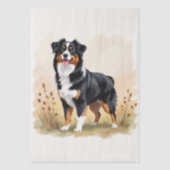 Australian Shepherd Black Tricolor Aussie Dog 薄葉紙 (正面)