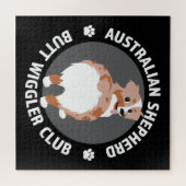 Australian Shepherd Butt Wigglers Club - Red Merle ジグソーパズル (横)