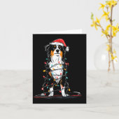 Australian Shepherd Christmas Graphics Dog Lights  カード (黄色い花)