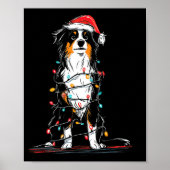 Australian Shepherd Christmas Graphics Dog Lights  ポスター (正面)