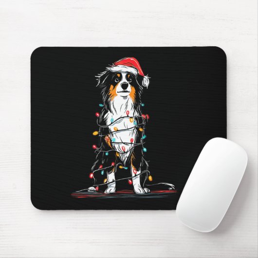 Australian Shepherd Christmas Graphics Dog Lights  マウスパッド (マウス)