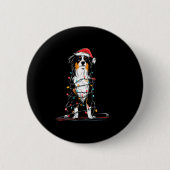 Australian Shepherd Christmas Graphics Dog Lights 缶バッジ (正面)