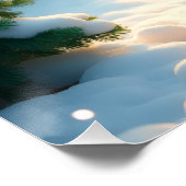 Australian Shepherd Christmas Tree Farm Painting ポスター (コーナー)