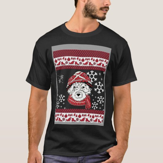 Australian Shepherd Christmas  with Santa Hat Tシャツ (正面)