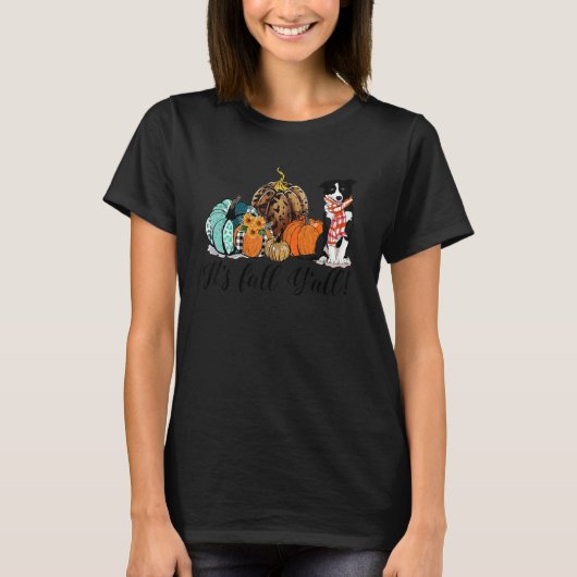 Australian Shepherd Cute Dog  Fall Thanksgiving Tシャツ (正面)