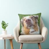 Australian Shepherd Dog写真パーソナライズされた名 クッション (椅子)