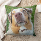 Australian Shepherd Dog写真パーソナライズされた名 クッション (ブランケット)