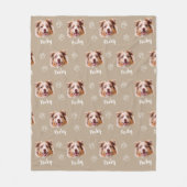 Australian Shepherd Dog、カスタム写真と名前、Pet フリースブランケット (正面)