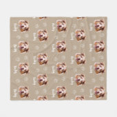 Australian Shepherd Dog、カスタム写真と名前、Pet フリースブランケット (正面(横))