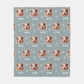 Australian Shepherd Dog、カスタム写真と名前、Pet フリースブランケット (正面)