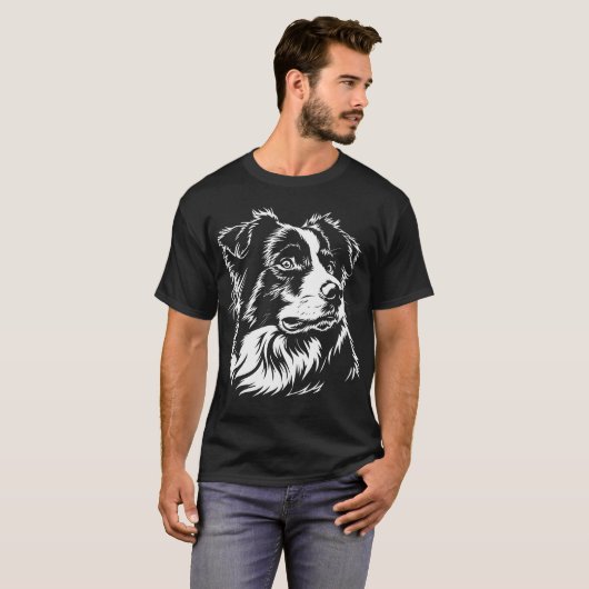 Australian Shepherd Dog [00303] Tシャツ (正面フル)