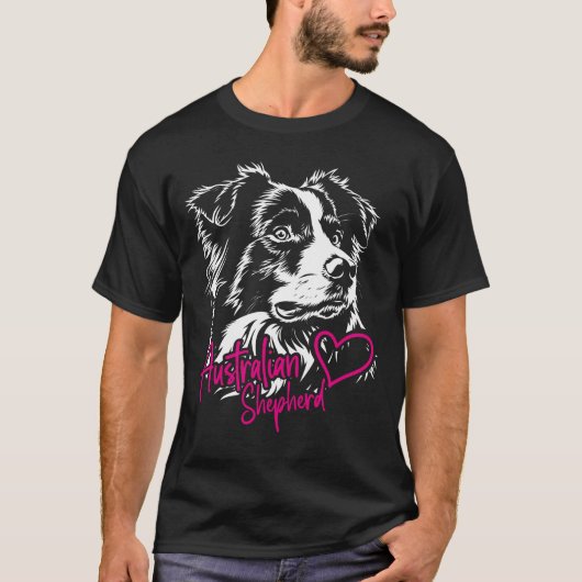 Australian Shepherd Dog [00303] Tシャツ (正面)