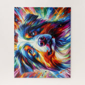 Australian Shepherd Dog Acrylic Art Print ジグソーパズル (縦)