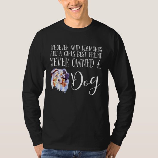 Australian Shepherd  Dog Love Miniature Love My Au Tシャツ (正面)